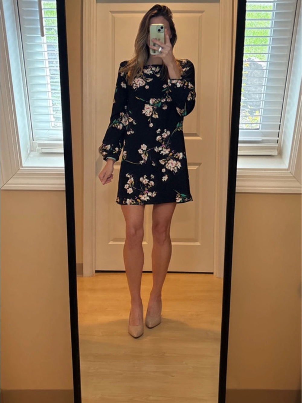 Lulu’s Herbaceous Navy Blue Floral Shift Dress | Color: Blue | Size: S